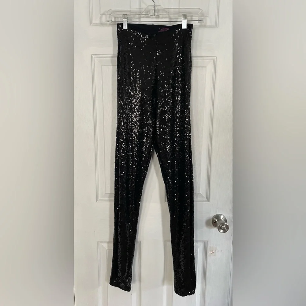 Commando Black Sequin Leggings - Picture 2 of 5